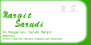 margit sarudi business card